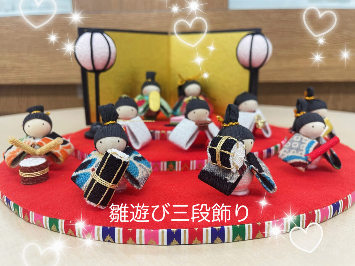 2024年3月桃の節句_オプトナカムラのおだいり様とおひな様